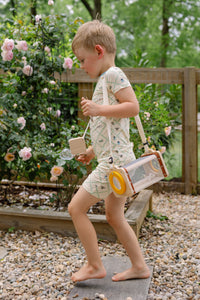 Blue Bugs and Blooms Two Piece Short Set IMJ x Lauren Lane
