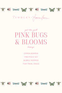 Pink Bugs and Blooms Bubble Romper IMJ x Lauren Lane