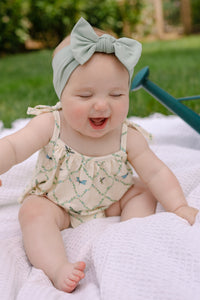 Pink Bugs and Blooms Bubble Romper IMJ x Lauren Lane