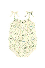 Pink Bugs and Blooms Bubble Romper IMJ x Lauren Lane