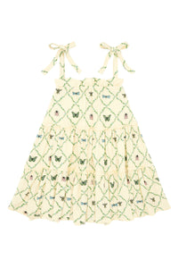 Pink Bugs and Blooms Tier Twirl Dress IMJ x Lauren Lane