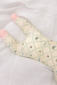 Pink Bugs and Blooms Zipper Romper IMJ x Lauren Lane