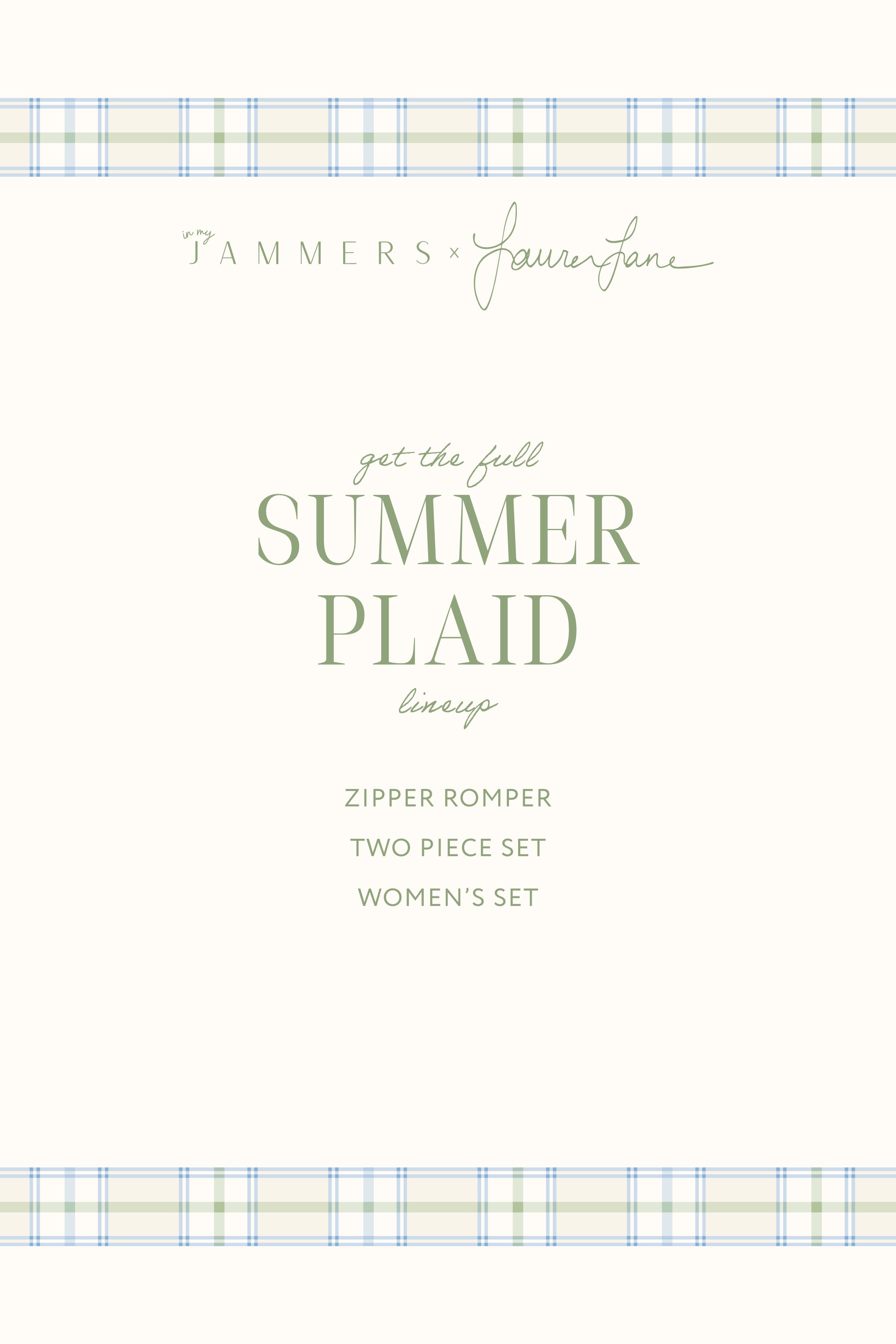Summer Plaid Two Piece Short Set IMJ x Lauren Lane