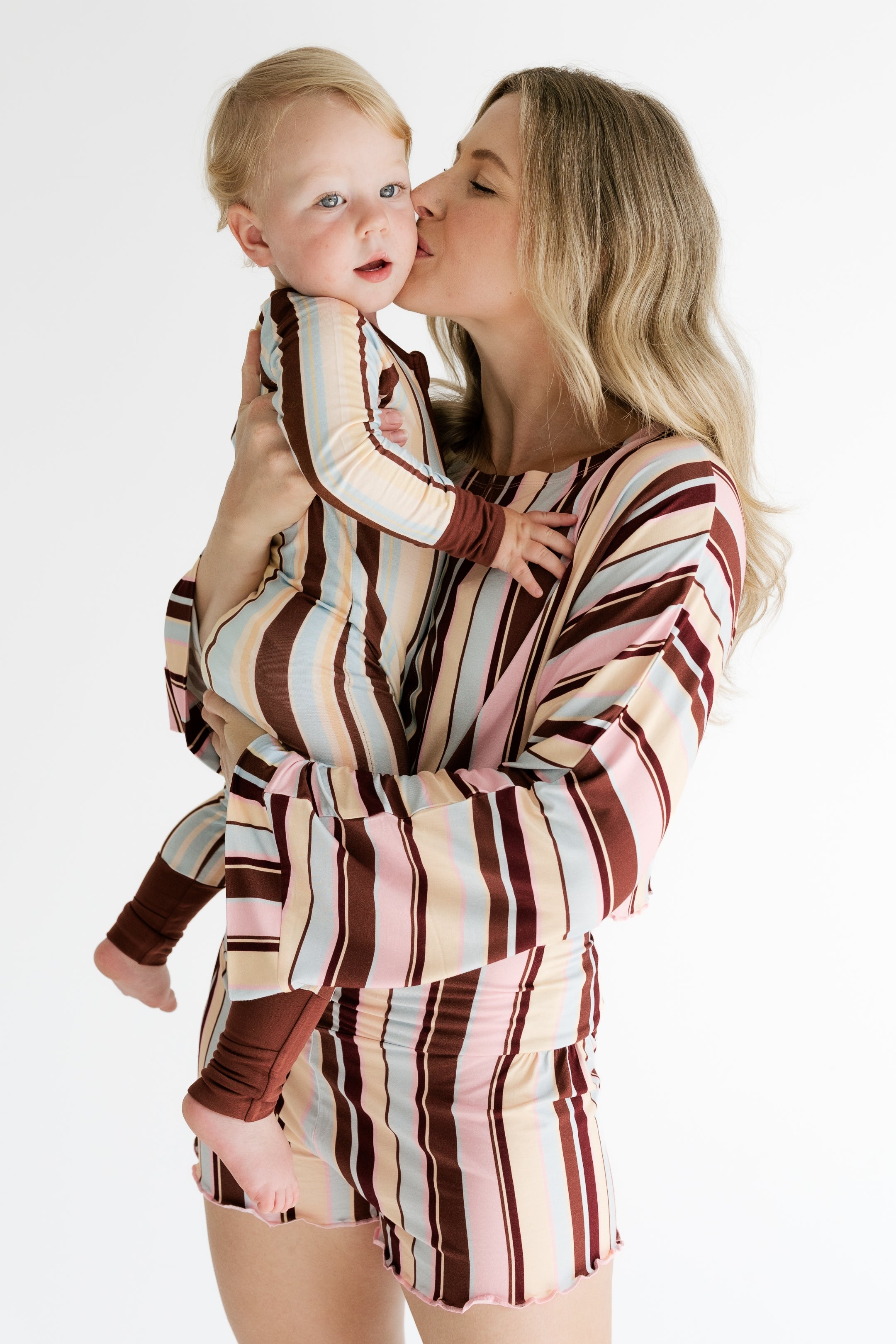 Leo Stripe Zipper Romper