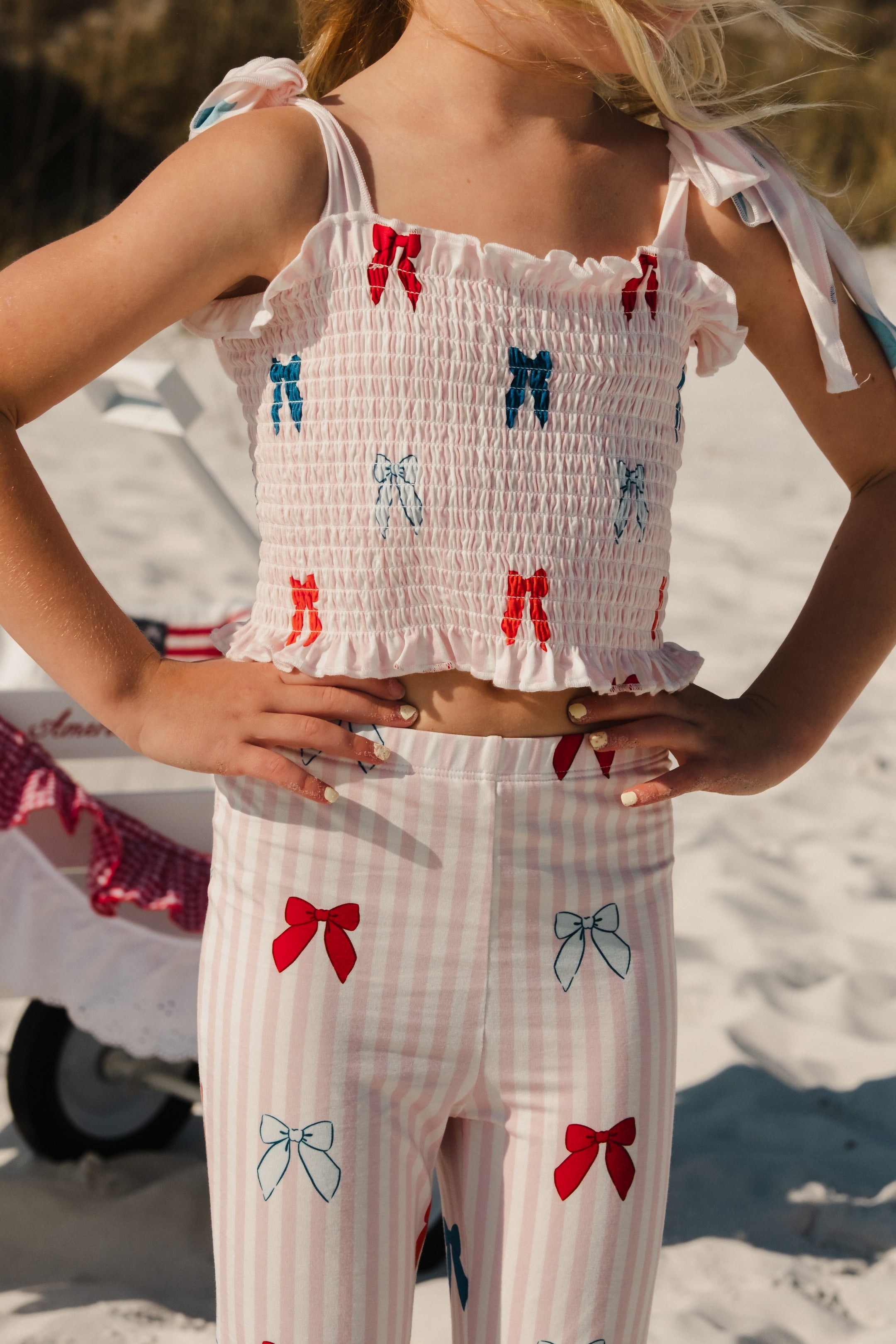 Liberty Bow Smocked Flare Set