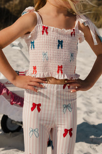 Liberty Bow Smocked Flare Set