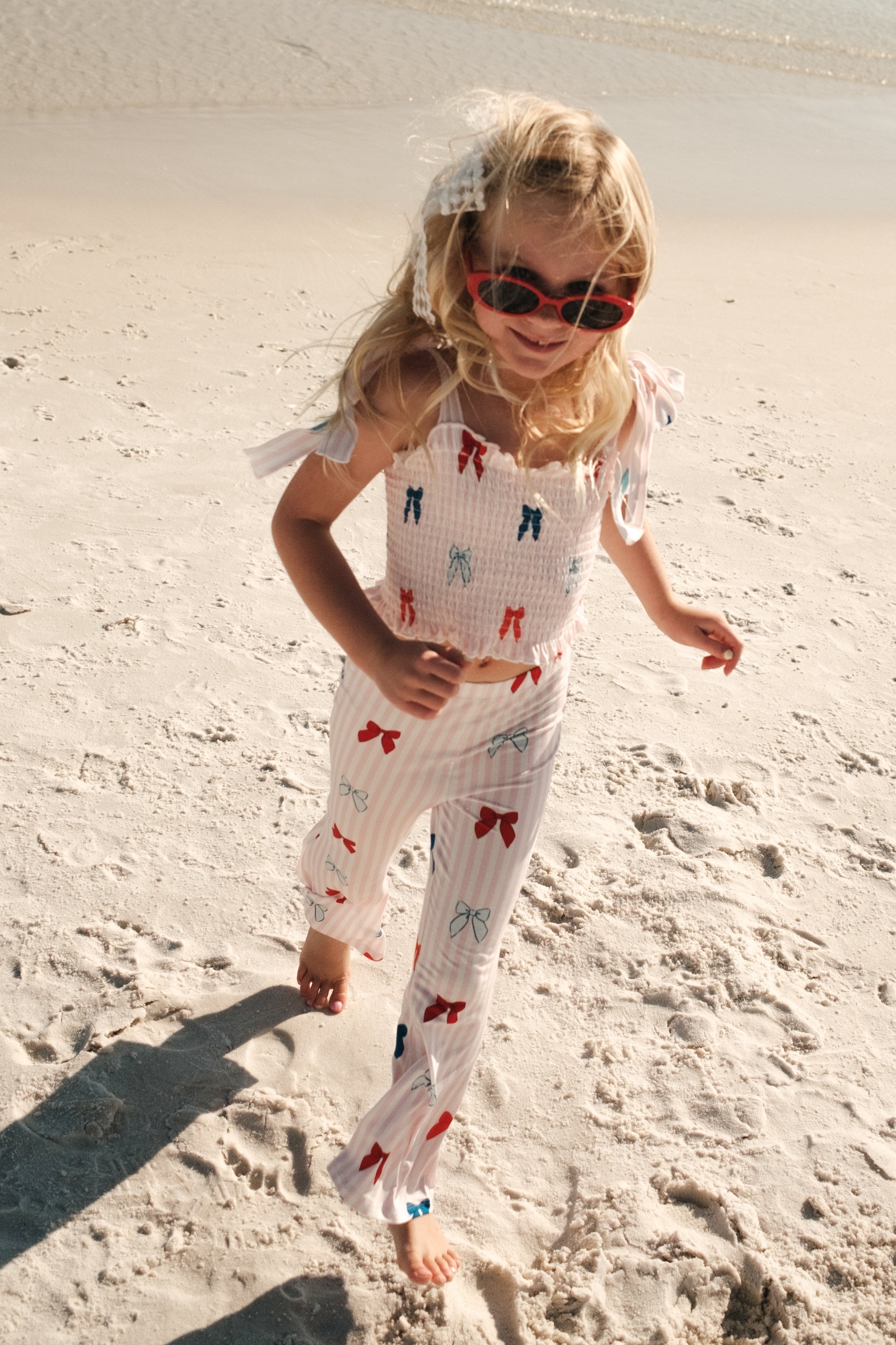 Liberty Bow Smocked Flare Set