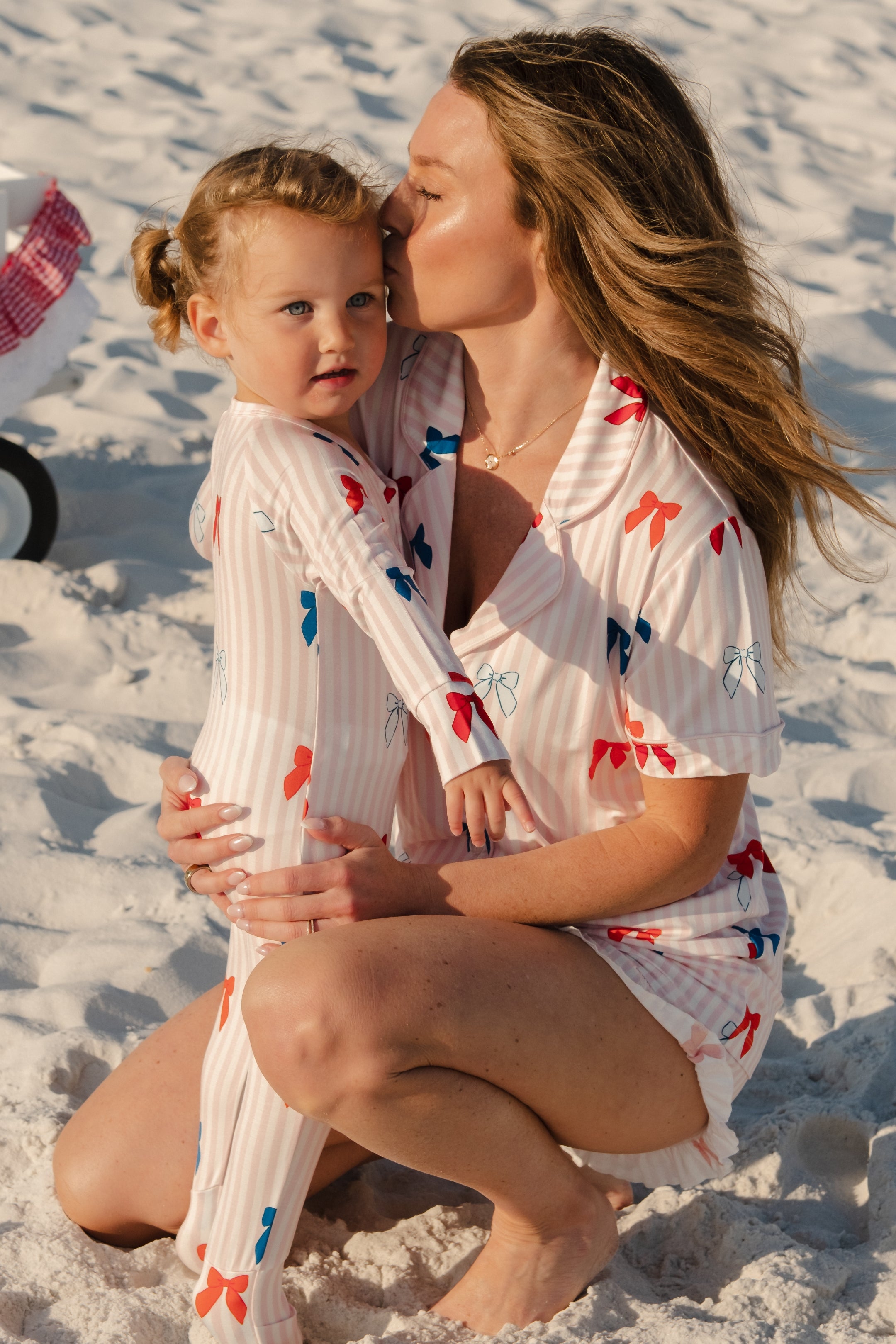 Liberty Bow Women's Bamboo Short Set | Matching Family 4th of July