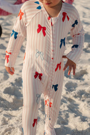 Liberty Bow Zipper Romper