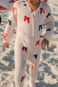 Liberty Bow Zipper Romper