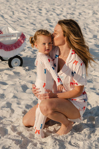 Liberty Bow Zipper Romper