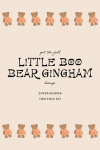 Gingham Little Boo Bear Zipper Romper