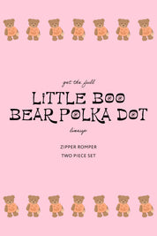 Polka Dot Little Boo Bear Zipper Romper