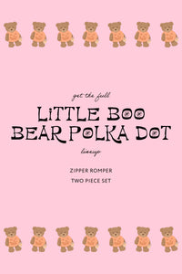 Polka Dot Little Boo Bear Zipper Romper