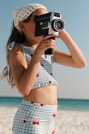 Little Cherry Smocked Flare Set