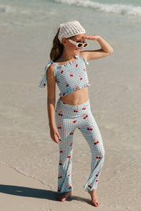 Little Cherry Smocked Flare Set