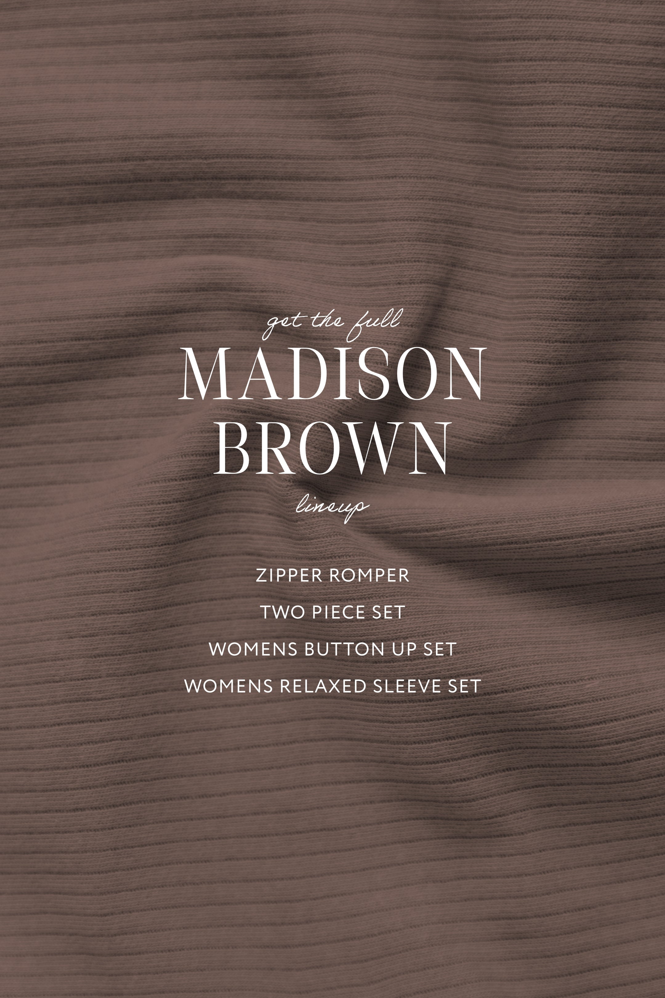 Madison Brown Ribbed Two Piece Set