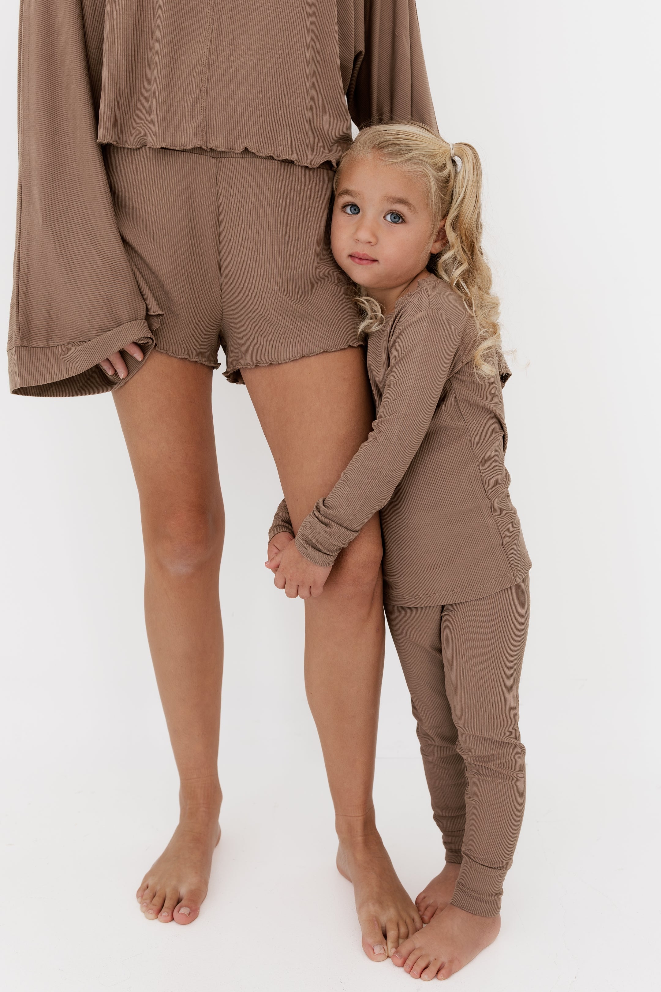 Madison Brown Ribbed Two Piece Set