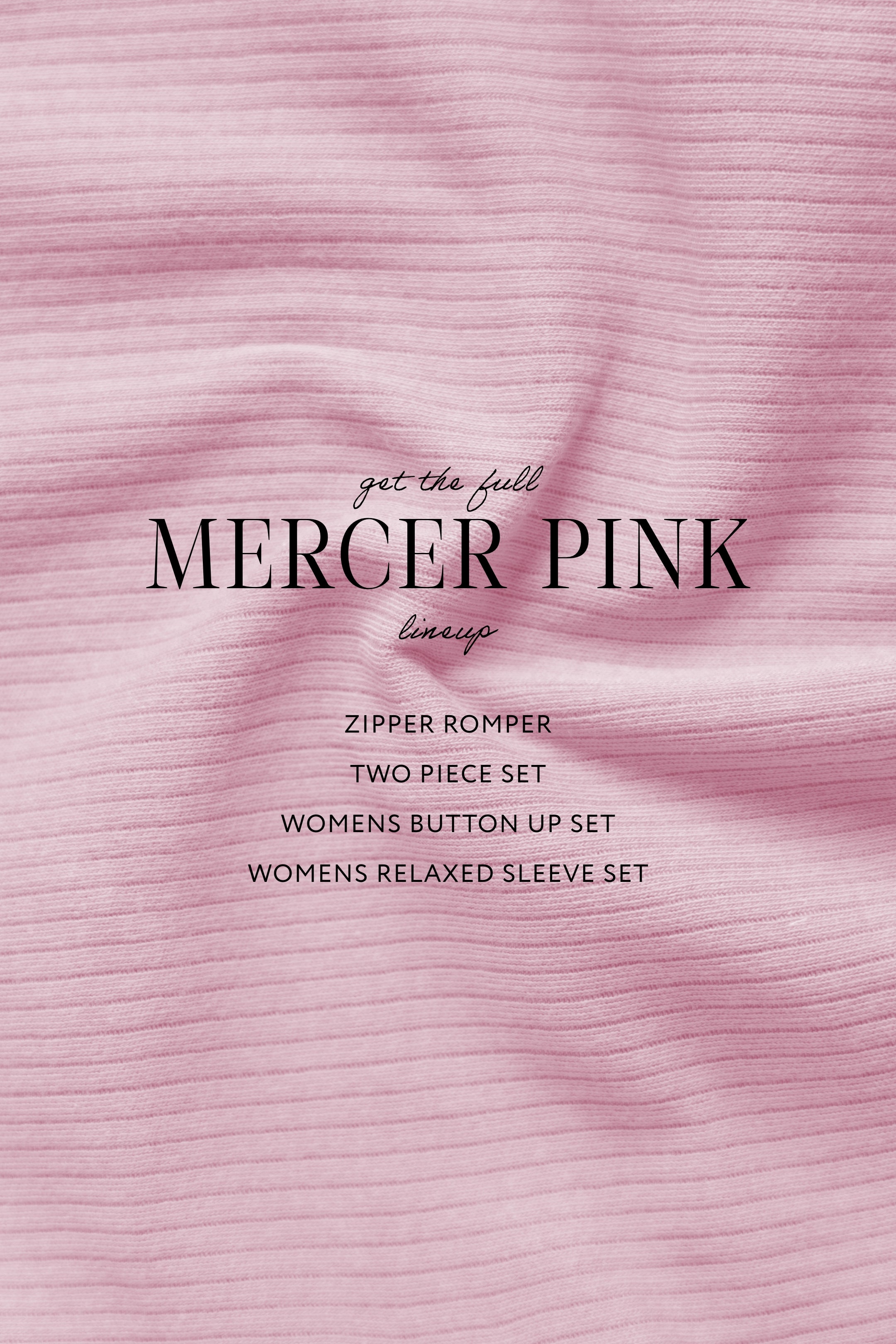 Mercer Pink Ribbed Two Piece Set