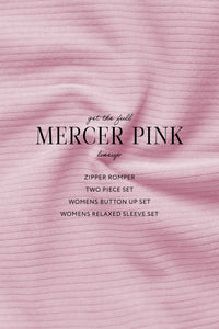 Mercer Pink Ribbed Zipper Romper
