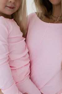 Mercer Pink Ribbed Two Piece Set