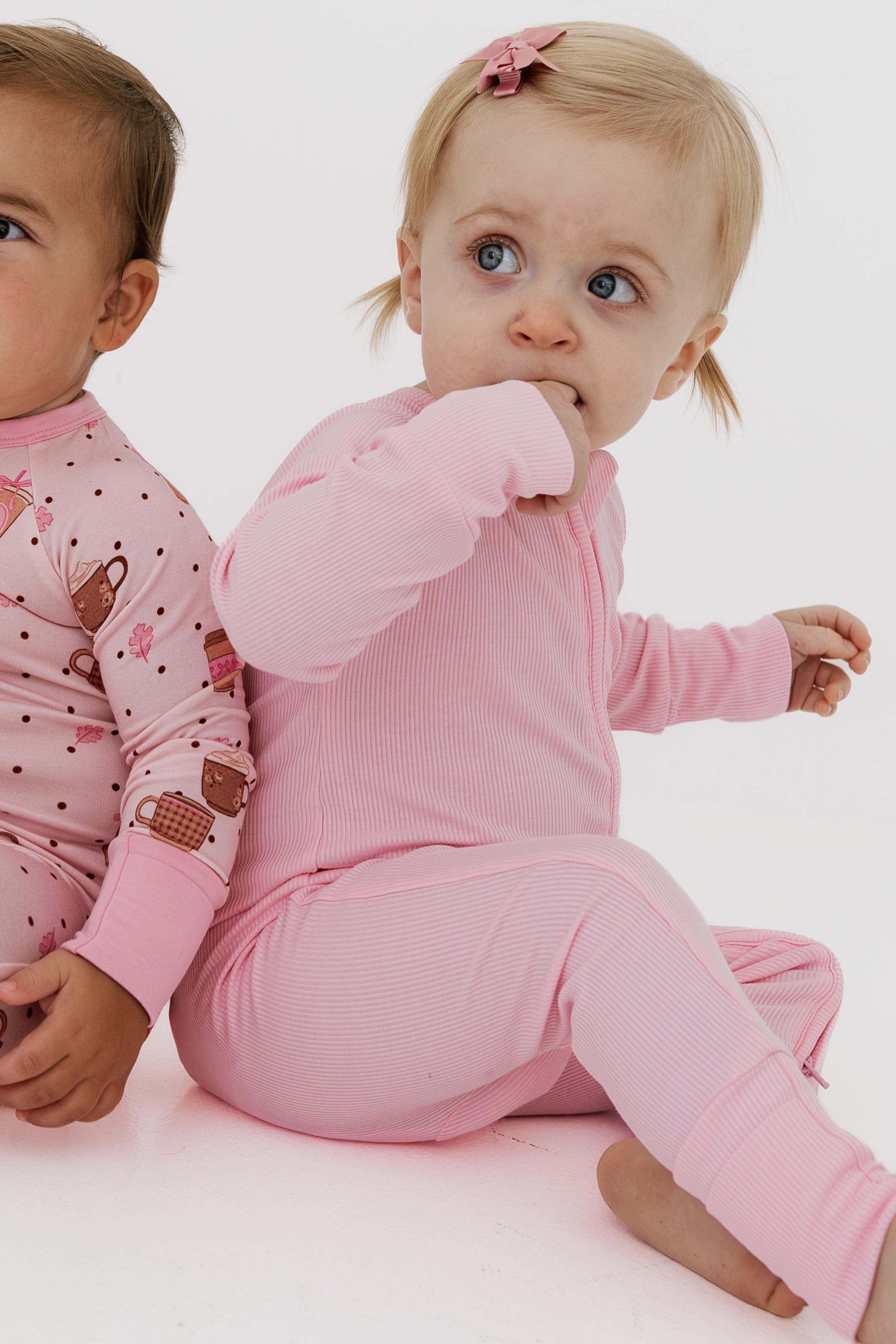 Mercer Pink Ribbed Zipper Romper