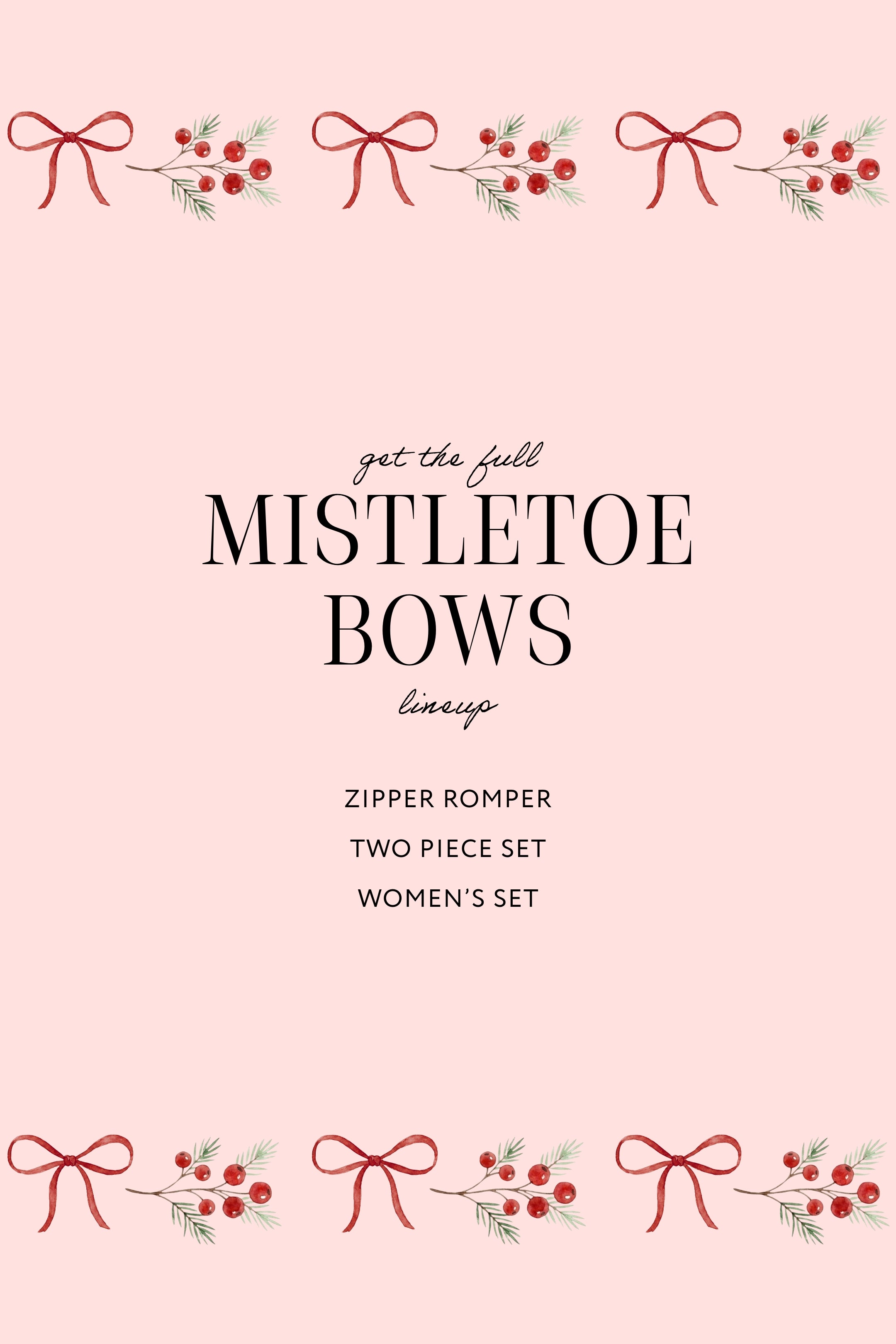 Mistletoe Bows Two Piece Set
