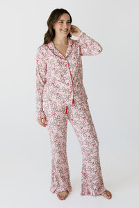 Mistletoe Bows Women's Long Sleeve Ruffle Set