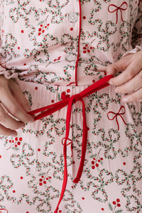 Mistletoe Bows Women's Long Sleeve Ruffle Set