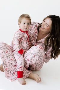 Mistletoe Bows Women's Long Sleeve Ruffle Set