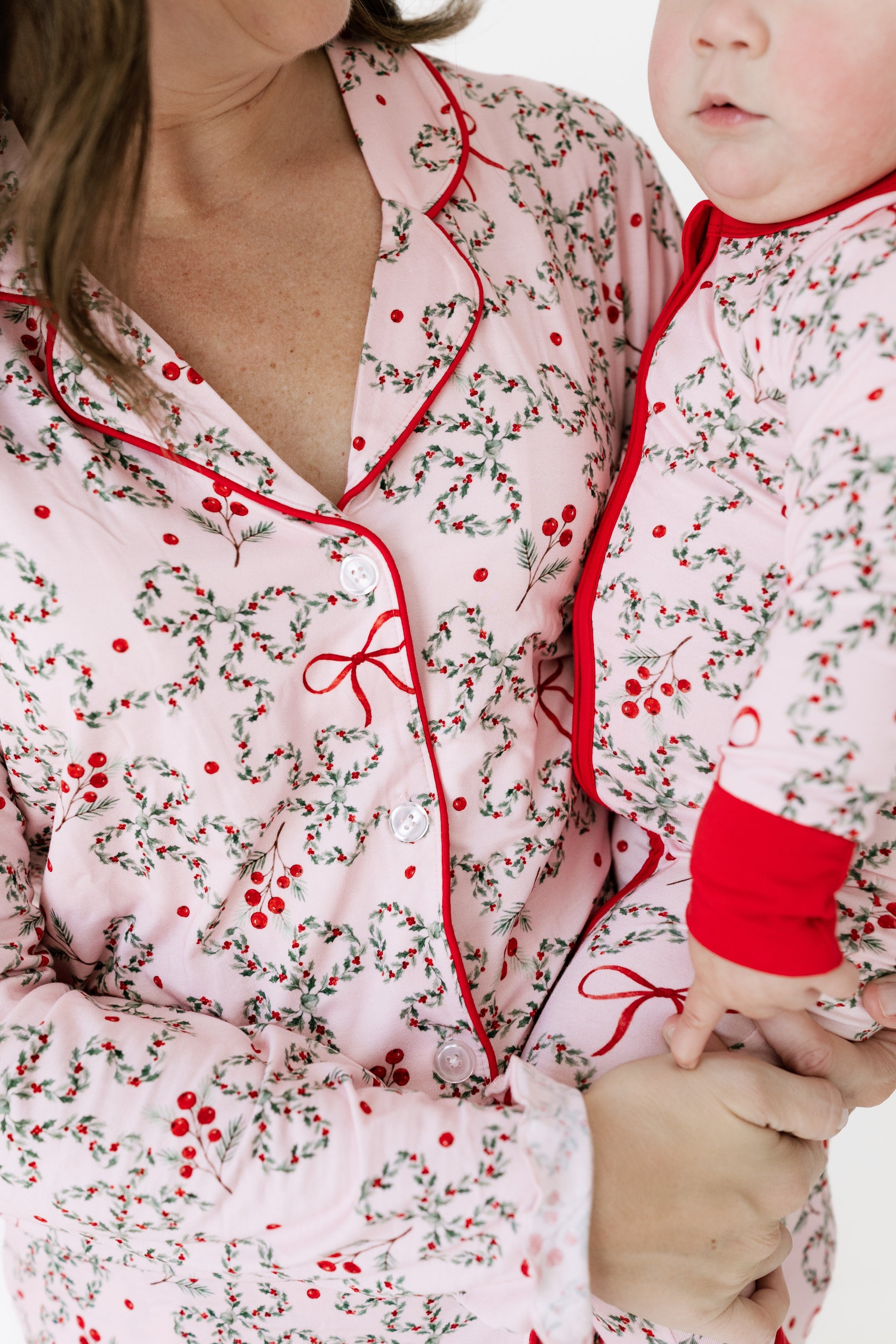 Mistletoe Bows Zipper Romper