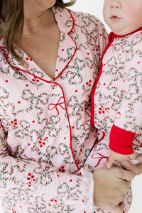 Mistletoe Bows Zipper Romper