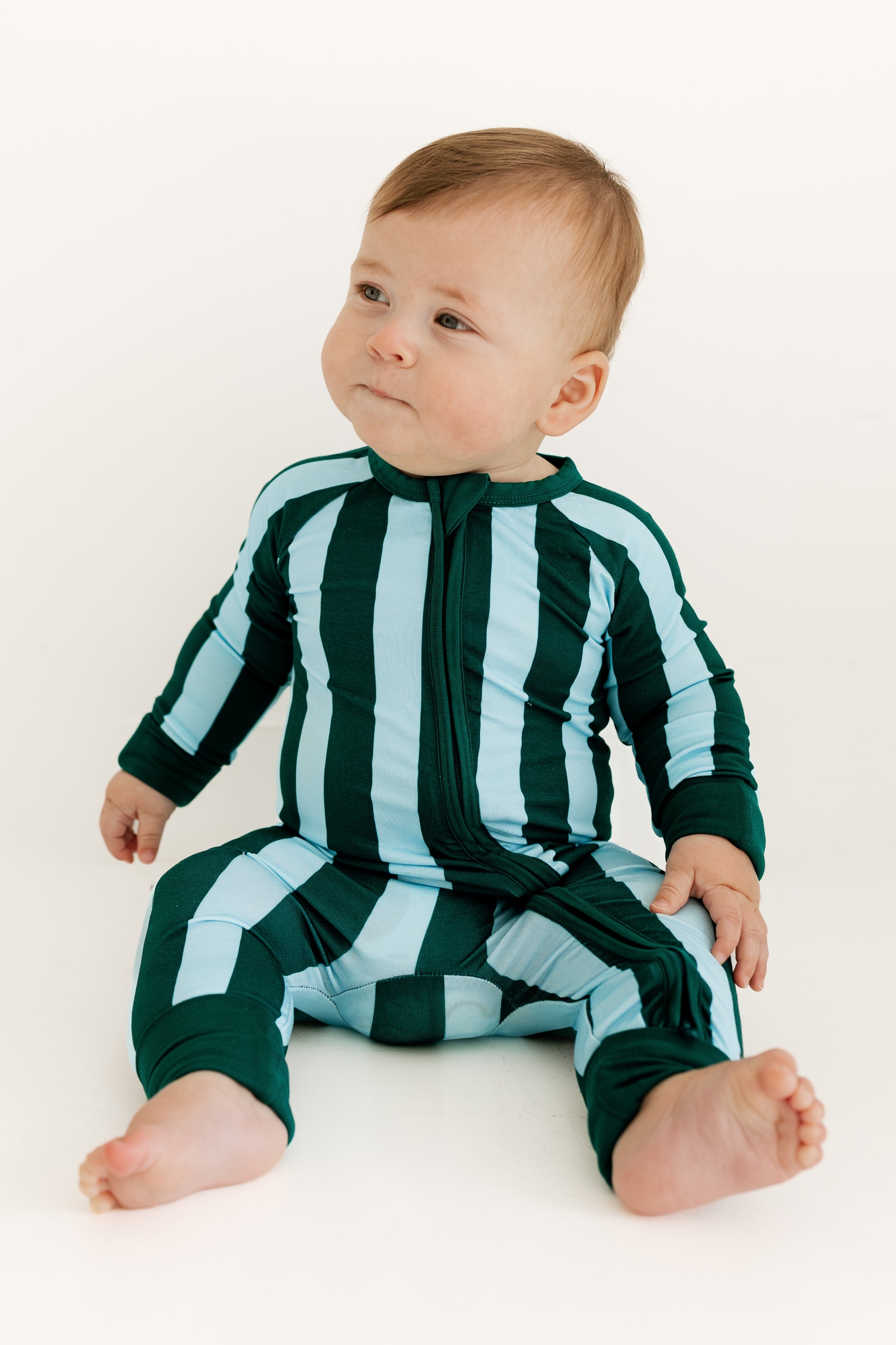 Nash Stripe Zipper Romper