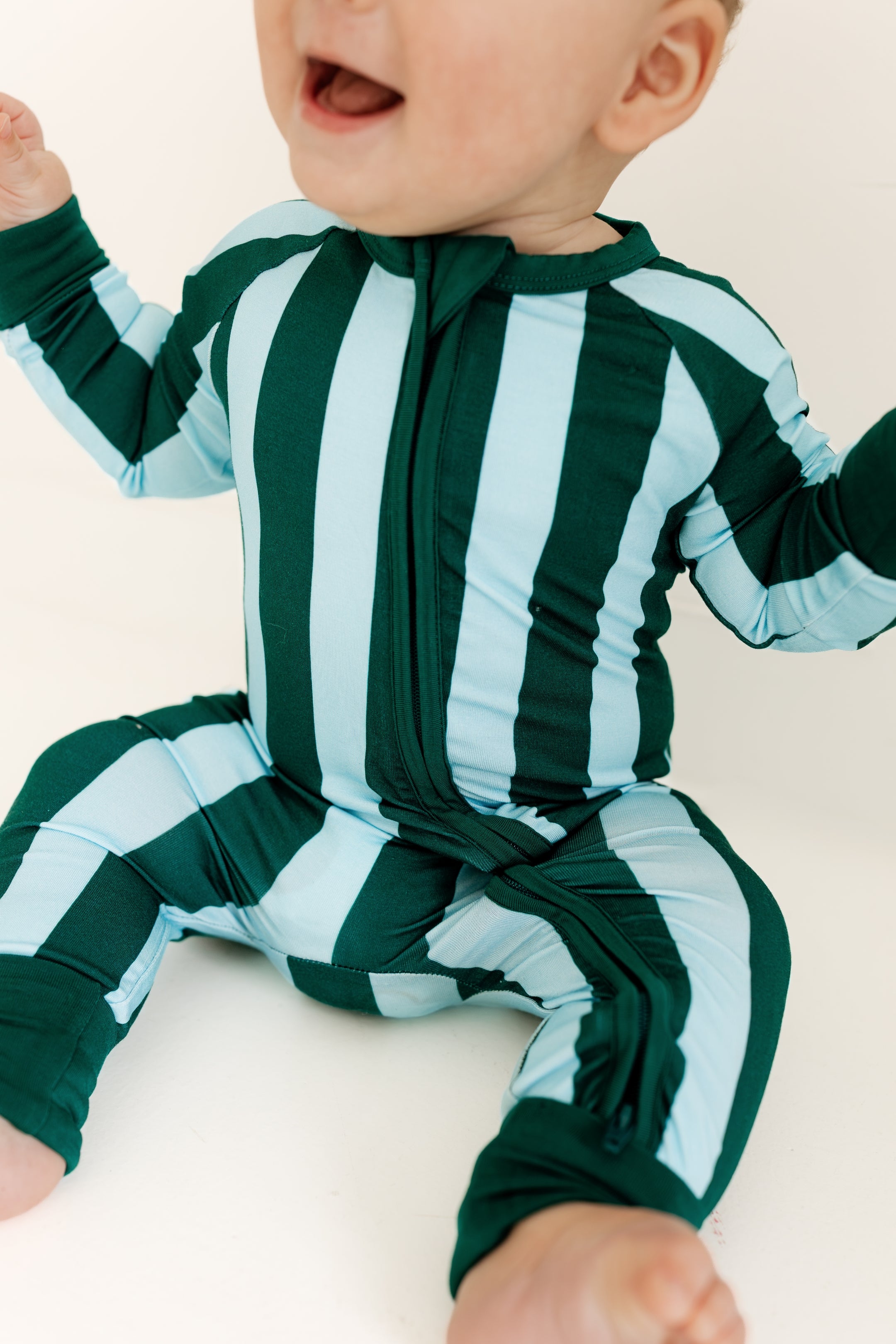 Nash Stripe Zipper Romper