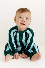 Nash Stripe Zipper Romper
