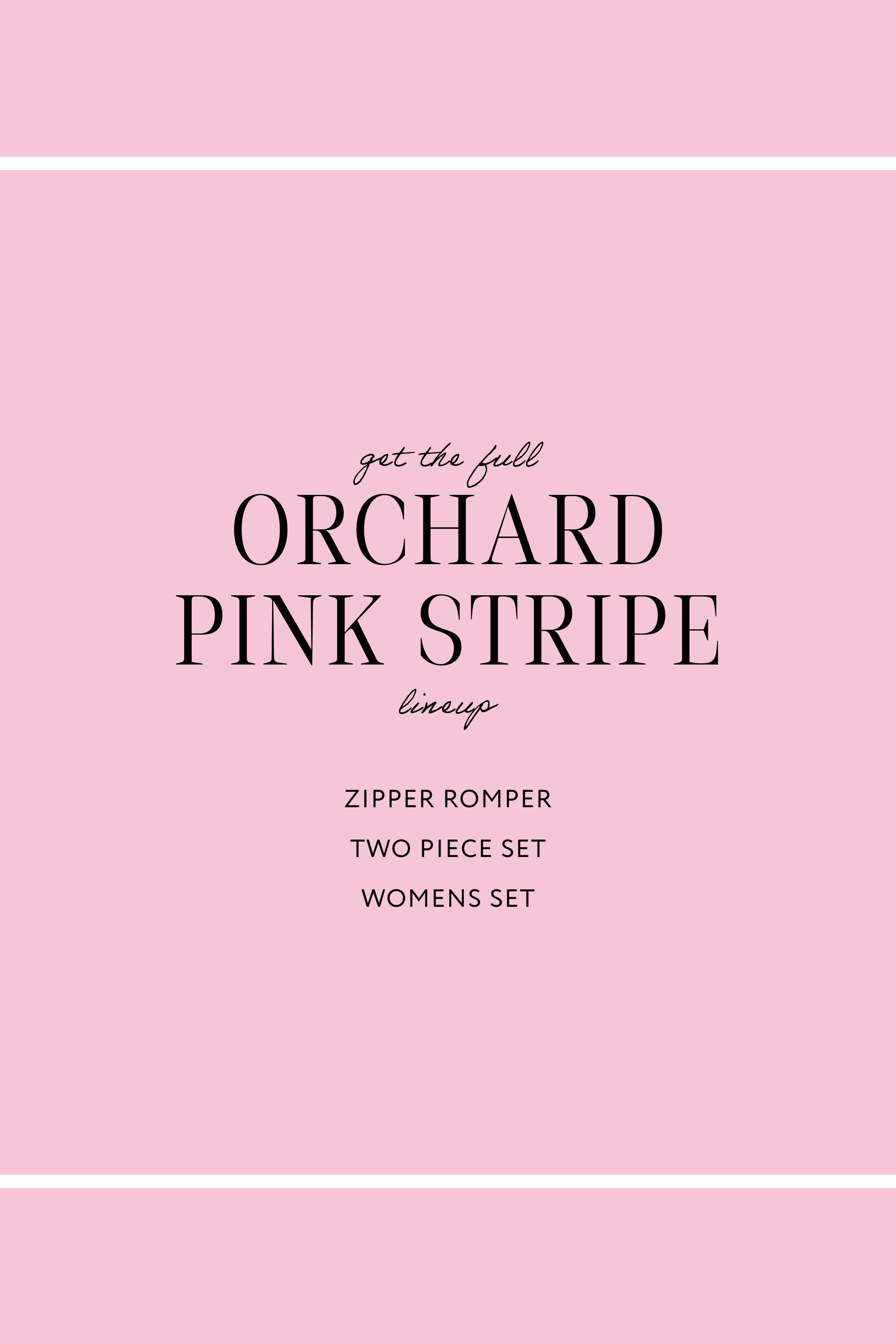 Orchard Pink Stripe Zipper Romper