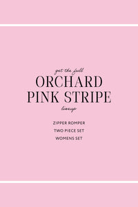 Orchard Pink Stripe Zipper Romper