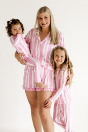 Peony Stripe Women's Short Set