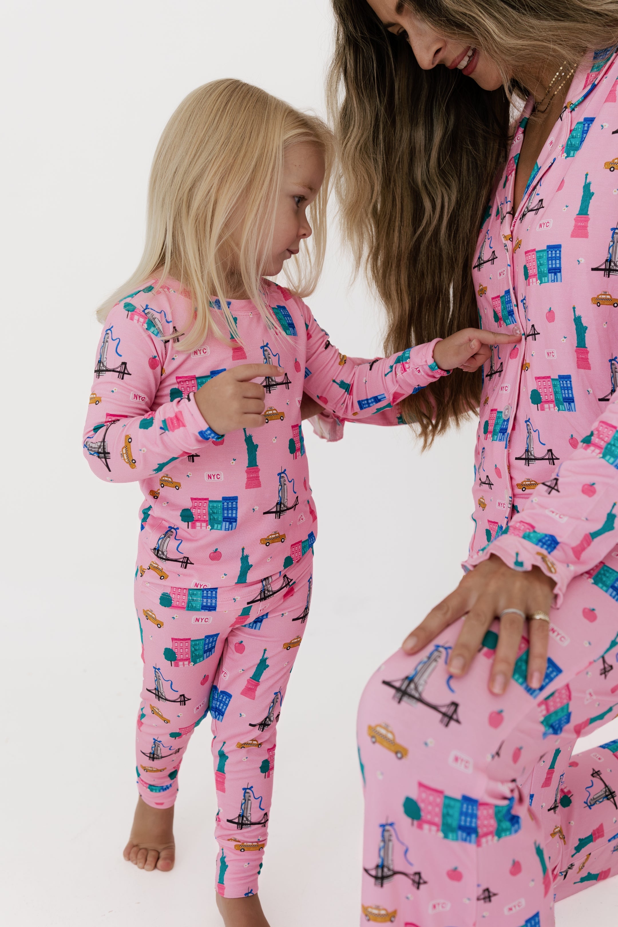 Pink Big Apple Dreams Two Piece Set