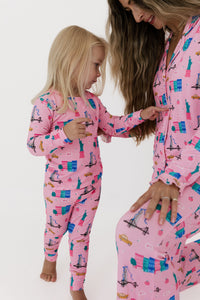 Pink Big Apple Dreams Two Piece Set