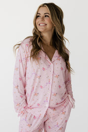 Pink Ella Women's Long Sleeve Ruffle Set