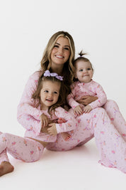 Pink Ella Women's Long Sleeve Ruffle Set