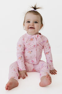 Pink Ella Zipper Romper