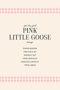 Pink Little Goose Zipper Romper