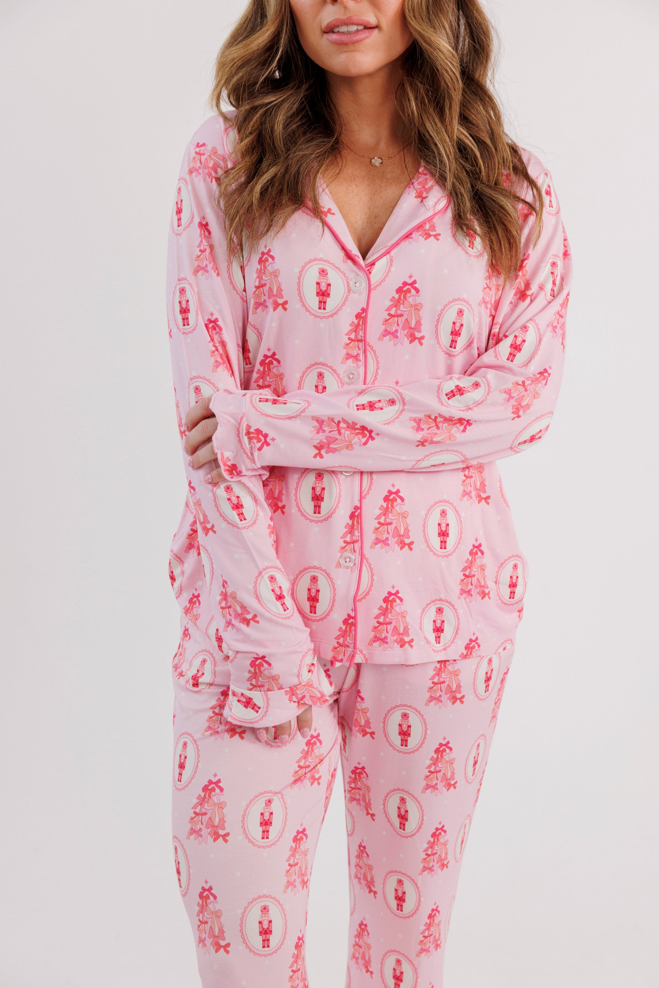 Wrapped in Bows Women's Long Sleeve Ruffle Set