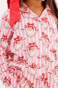 Pink Santa Claus Lane Girls' Long Sleeve Ruffle Flare Set