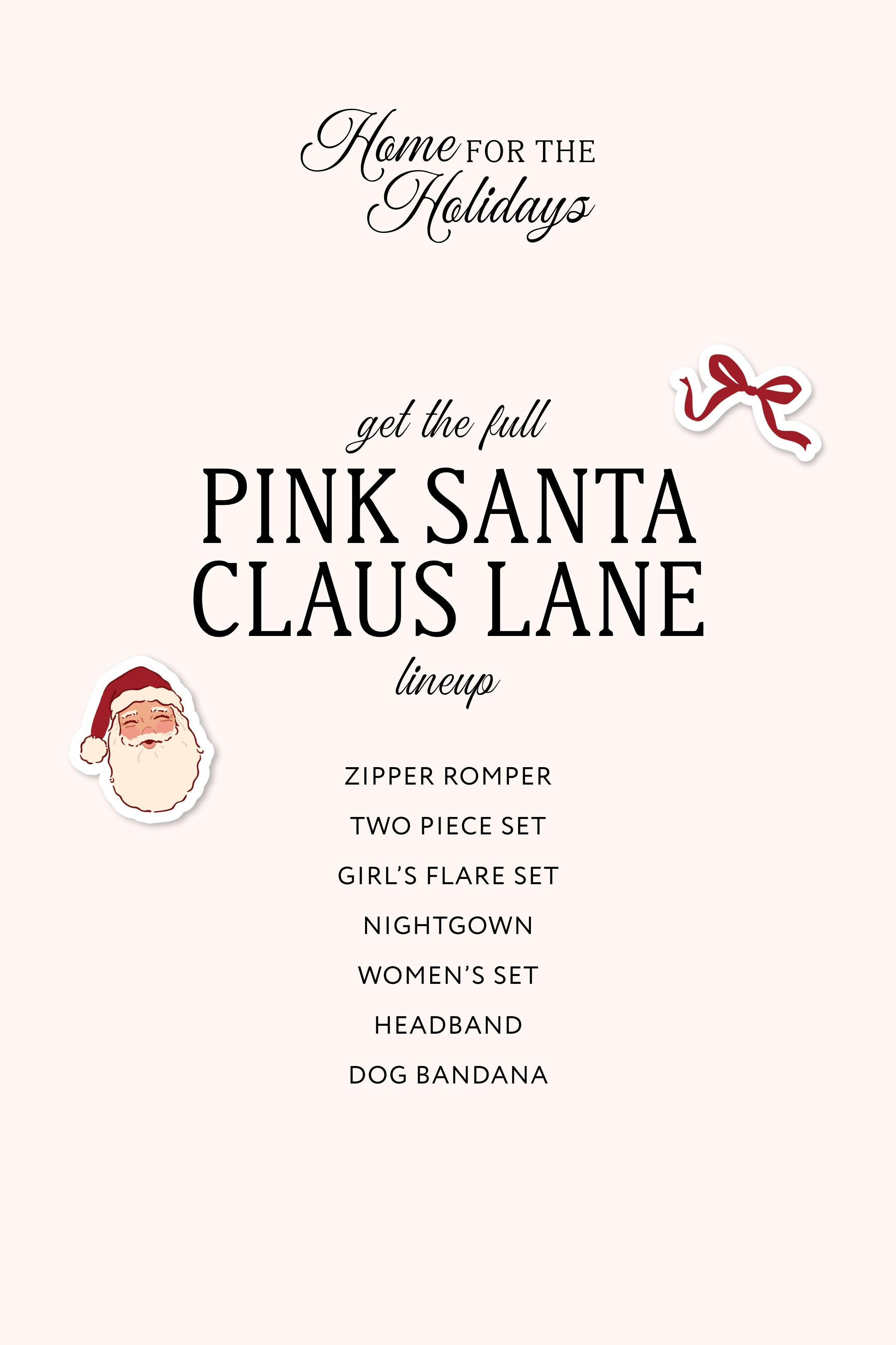 Pink Santa Claus Lane Two Piece Set