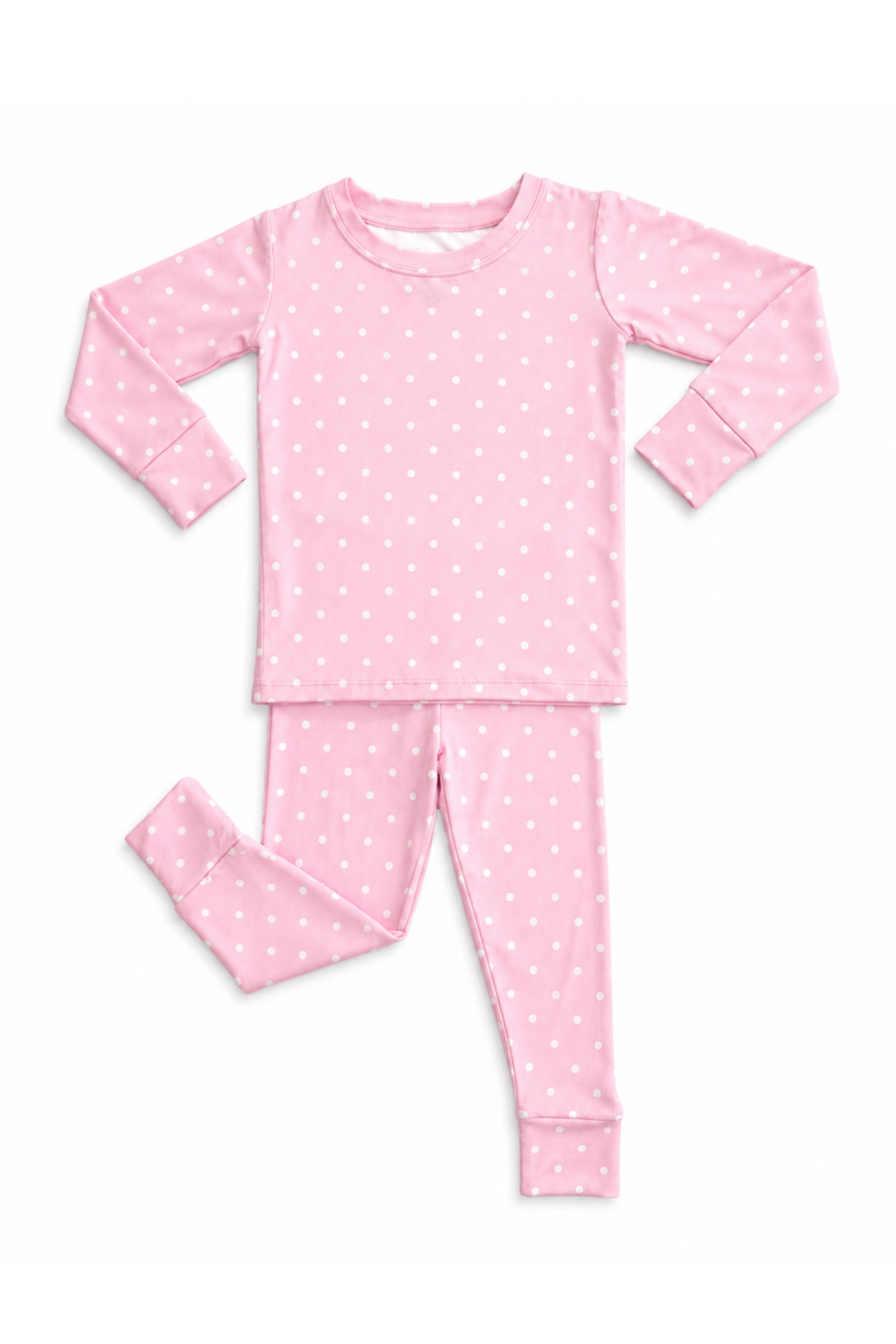 Pink and White Polka Dot Two Piece Set