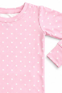 Pink and White Polka Dot Two Piece Set