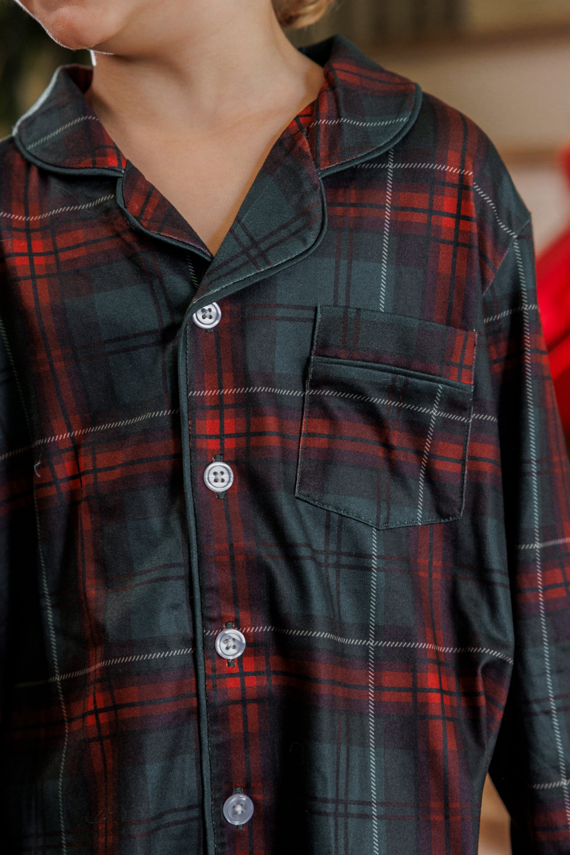 Holiday Heritage Plaid Kids' Long Sleeve Button Up Set